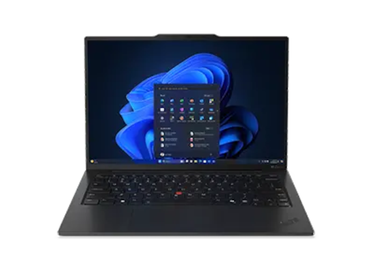 Lenovo ThinkPad X1 Carbon Gen 13 Aura — front view, lid open.